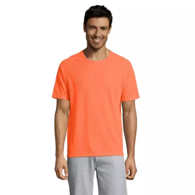 Koszulka sportowa męska raglan 140 g/m² Sol's SPORTY - Neonowy Pomarańczowy (S11939-NO)