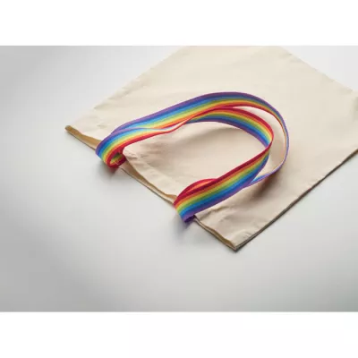 Torba bawełniana z tęczowymi uchwytami 180 g/m² AURORA - Wielokolorowy (MO2984-99)