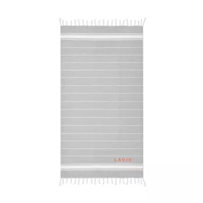 Ręcznik hammam bawełniany 90x170 cm 180 g/m² MALIBU - Szary (MO9221-07)