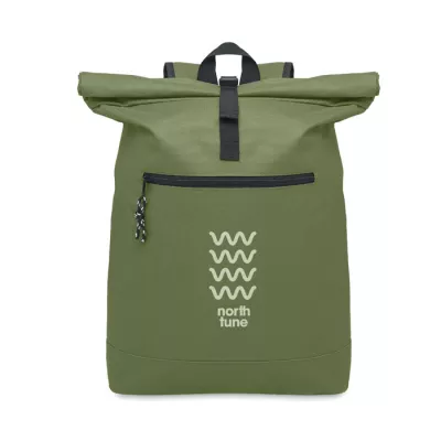 Plecak rolltop na laptop 15" z poliestru 600D IREA - Zieleń Wojskowa (MO2170-49)