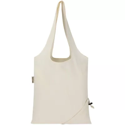 Madras Blend - torba na zakupy, wykonana z recyklingowanej baweły o gramaturze 140 g/m² posiadającej certyfikat GRS, składana - Piasek pustyni (12080506)