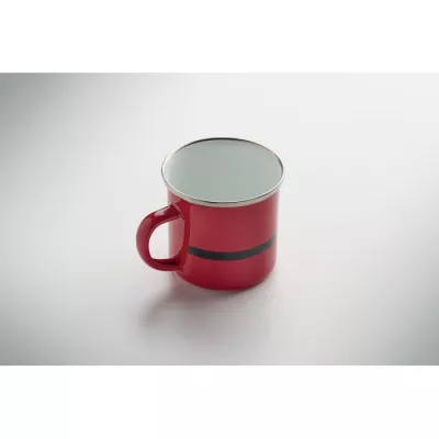 Kubek emaliowany Mikołaj 300 ml SANTAMEL - Czerwony (CX1596-05)