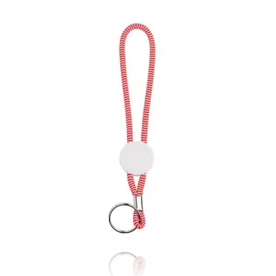 Brelok ze sznurkiem i kólkiem do kluczy - Czerwony (IP14085552)
