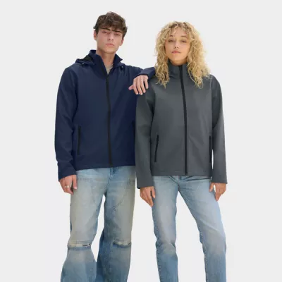 Softshell damski z kapturem Sol's RACE HOODED WOMEN - Szarość Węgla Drzewnego (S04448-CR)