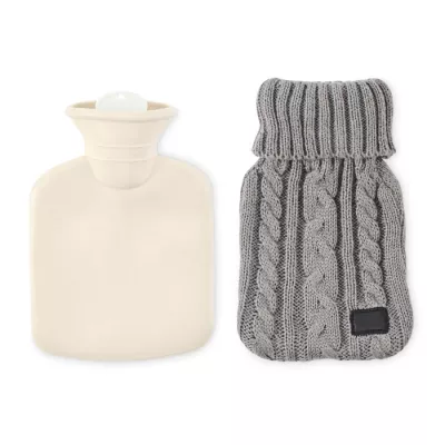 Termofor 400 ml w dzianinowym pokrowcu TOASTY - Szary (MO2720-07)