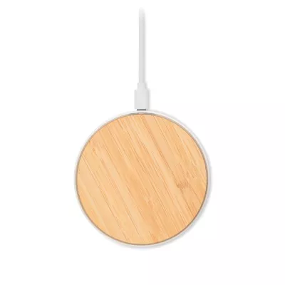 Ładowarka z bambusowym blatem 10W DESPAD + - Drewna (MO6563-40)