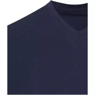 Balfour organiczna koszulka unisex z krótkim rękawem i dekoltem w serek, wykonana z materiału o gramaturze 200 g/m², z certyf - Granatowy (39665-NAVY)