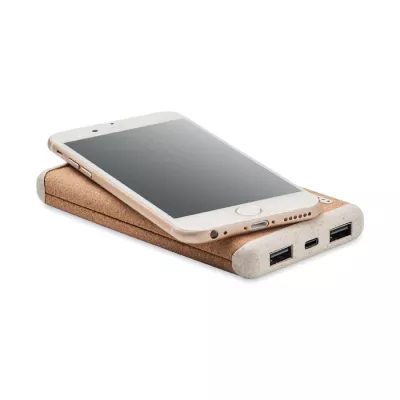 Powerbank 10 000 mAh z ładowarką 10W RALIA - Bezowy (MO6844-13)