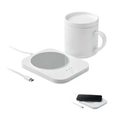 Podgrzewacz do kubka z ładowarką 15W i kubkiem SIROTER - Bialy (MO2726-06)