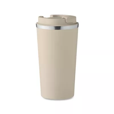 Kubek termiczny ze stali z recyklingu 510 ml BRACE + - Bezowy (MO6579-13)