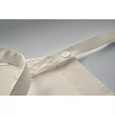 Fartuch z bawełny organicznej 240 g/m² GAMMA - Zgaszona Biel (MO2249-43)