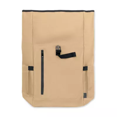 Plecak rolltop na laptop RPET 600D BANGKOK ROLL - Khaki (MO2643-39)