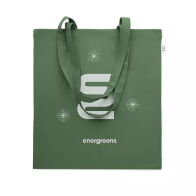 Torba z bawełny z recyklingu 140 g/m² VIVEKA COLOUR - Ciemnozielony (MO2302-60)