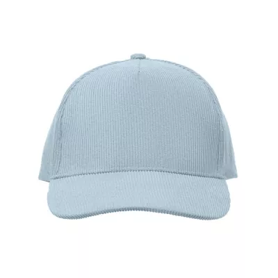 Czapka z daszkiem 5-panelowa sztruksowa 220 g/m² WALE - Baby Blue (MO2879-66)