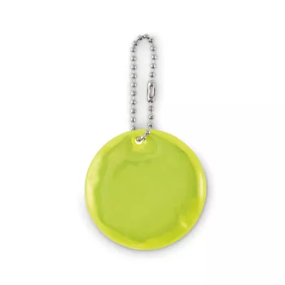 Brelok odblaskowy okrągły z PVC GRIN - Fluorescencyjny Zólty (MO2884-70)