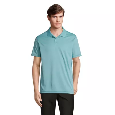 Polo sportowe unisex z recyklingu Sol's PITCHER - Pool Blue (S04442-BP)