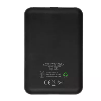 Power bank 5000 mAh RPET | Russo - szary (V8199-19)