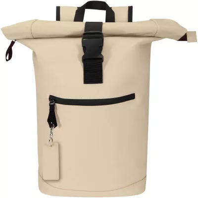 Resi Plus brelok z prostokątną zawieszką z recyklingowanego materiału z certyfikatem GRS - Oatmeal (13014107)