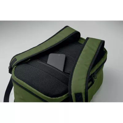 Plecak kabinowy z RPET na laptop 15" FLYSAFE - Ciemnozielony (MO2840-60)