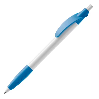 Długopis plastikowy (ABS) Cosmo - biało / jasnoniebieski (LT87622-N0112)