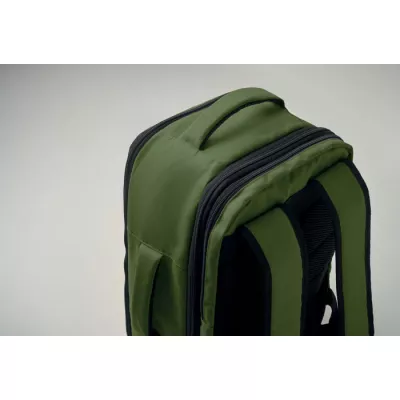 Plecak kabinowy z RPET na laptop 15" FLYSAFE - Ciemnozielony (MO2840-60)