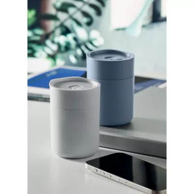 Kubek z PP z silikonową osłoną 330 ml GOBLET - Szary (MO2773-07)