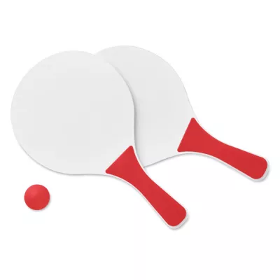 Mini zestaw do tenisa plażowego z MDF MINI MATCH - Czerwony (MO1911-05)