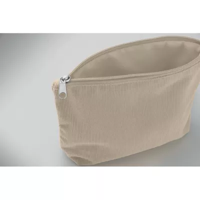 Kosmetyczka sztruksowa z podszewką 220 g/m² CORDY T - Bezowy (MO2876-13)