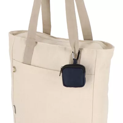 Nylonowe etui na słuchawki 6,5 x 6 cm - ciemnoniebieski (LT95323-N0010)