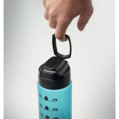 Butelka sportowa z RPET 1000 ml LEVEL - Turkusowy (MO2409-12)