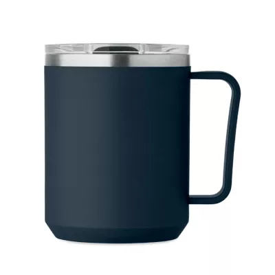 Kubek dwuścienny z przesuwaną pokrywką 400 ml COCOA - Francuski Granat (MO2900-85)