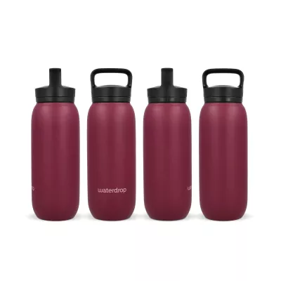 Termiczna butelka uniwersalna Waterdrop z ustnikiem 600 ml - bordowy (LT47000-N0019)