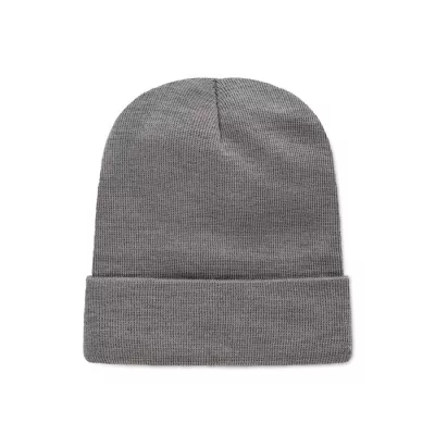 Czapka zimowa unisex z dzianiny RPET CAPNIT - Kamienny Szary (MO2359-15)