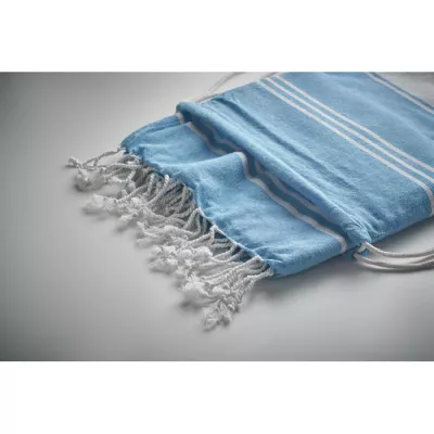 Ręcznik hammam z workiem 90x160 cm 180 g/m² HAMMA - Turkusowy (MO2584-12)