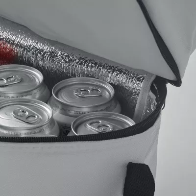 Torba termiczna z 2 przegrodami z poliestru 600D CASEY - Bialy (MO8949-06)