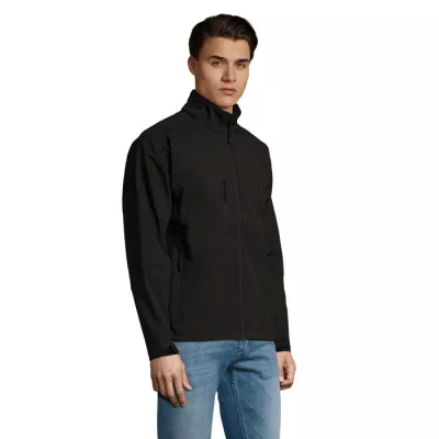Softshell męski 3-warstwowy 340 g/m² Sol's RELAX - Czarny (S46600-BK)