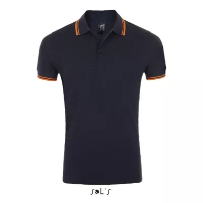 Koszulka polo męska bawełniana 200 g/m² Sol's PASADENA - French Navy/Neon Orange (S00577-FO)
