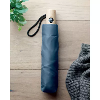Parasol składany automatyczny 23" z RPET LEEDS - Niebieski (MO6265-04)