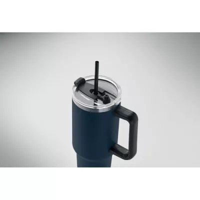 Kubek termiczny stalowy ze słomką 1200 ml SUMA - Francuski Granat (MO2327-85)