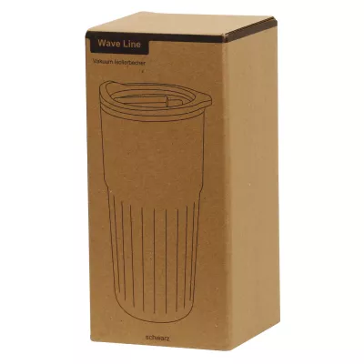 Próżniowy kubek 600 ml WAVE LINE - czarny (56-0304713)