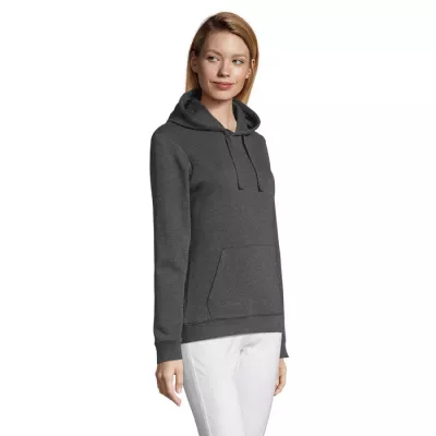 Bluza damska z kapturem 280 g/m² Sol's SPENCER WOMEN - Charcoal Melange (S03103-CE)