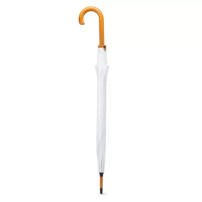 Parasol automatyczny 23,5" z drewnianą rączką CUMULI - Bialy (KC5131-06)