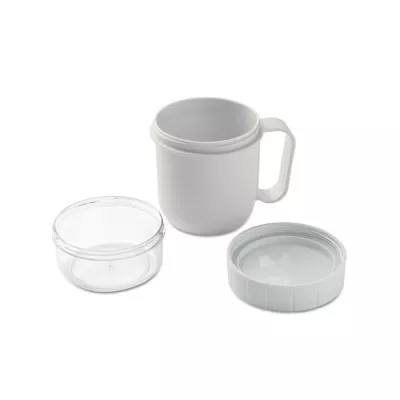 Kubek śniadaniowy z pojemnikiem 450 ml CUP ON GO - Bialy (MO2679-06)