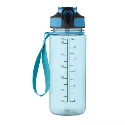 Butelka sportowa motywacyjna z RPET 700 ml ENKEL - Przezroczysty Blekitny (MO2792-52)