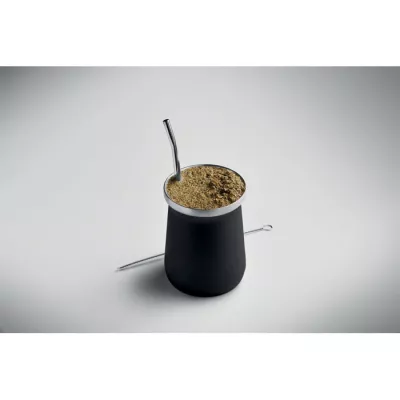 Kubek do yerba mate z bombillą 240 ml MIYERBA - Czarny (MO2776-03)