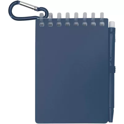 Lig Mini outdoorowy zestaw z notatnikiem w miękkiej okładce z tworzyw sztucznych pochodzących z recyklingu i długopisem (niebieski tusz) - Błękit oceanu (10705151)