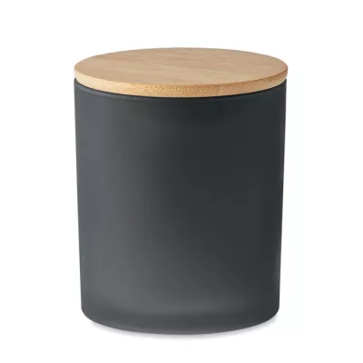 Świeca zapachowa w matowym słoju 280 g KEOPS LARGE - Czarny (MO6621-03)