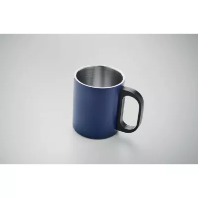 Kubek dwuścienny stalowy z uchwytem 300 ml TANISS - Francuski Granat (MO6600-85)