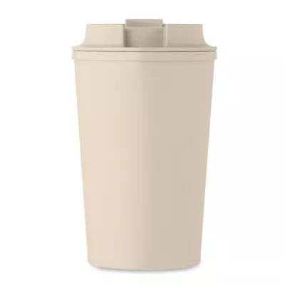 Kubek dwuścienny z PLA 350 ml BEIBAKU - Bezowy (MO2310-13)