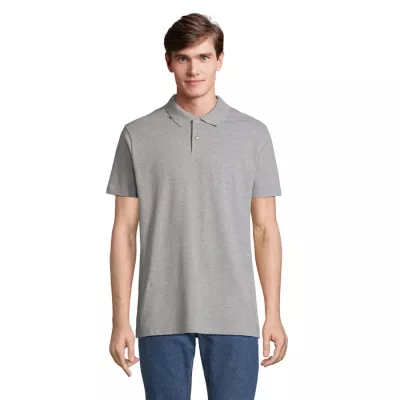 Koszulka polo unisex z czesanej bawełny Sol's PULSE - Szary Melanż 2 (S04502-GY)